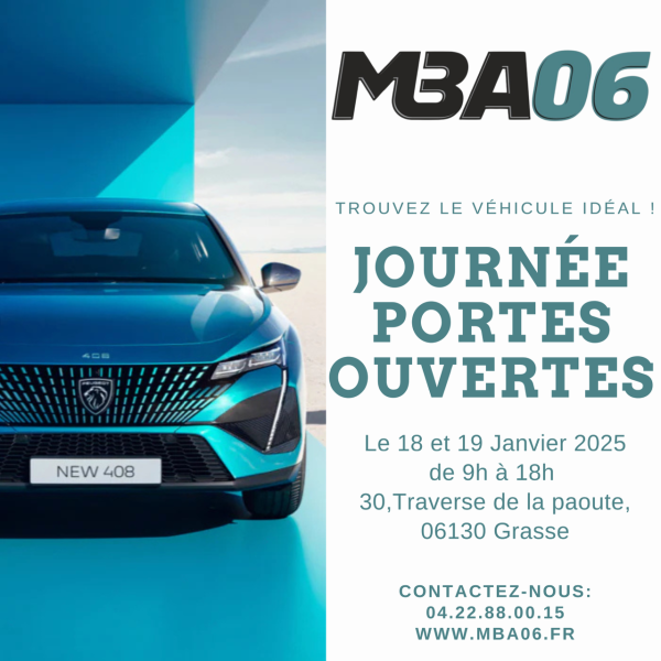 Portes ouvertes ce weekend MBA06 à grasse dans les Alpes Maritimes 
